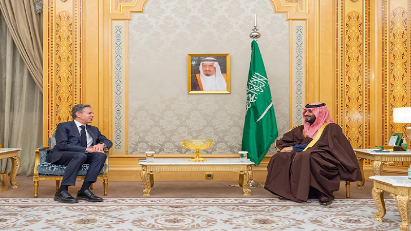 وەزیری دەرەوەی ئەمەریکا بۆ چارەسەرکردنى دۆخى غەززە گەیشتە سعودیە