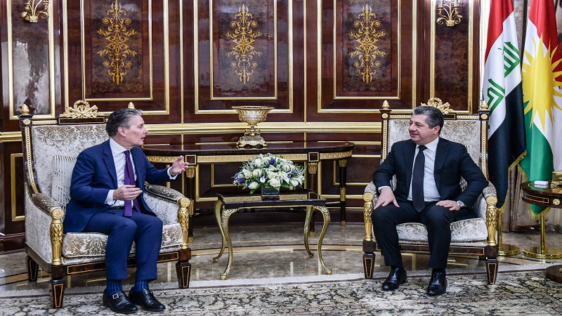 سەرۆکى حکومەتى هەرێمى کوردستان پێشوازى لە باڵیۆزی هۆڵەندا لە عێراق دەکات