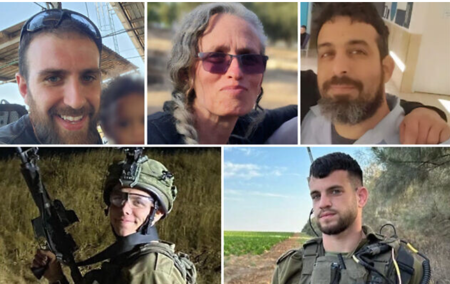 تەرمی پێنج بارمتەی ئیسرائیل لە غەزە دۆزرایەوە