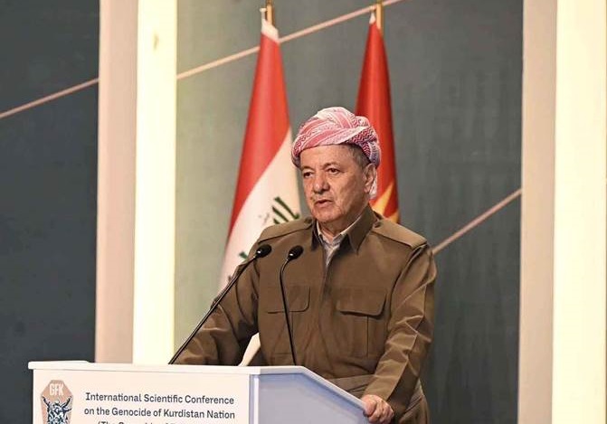 سەرۆک بارزانى: کوردانى فەیلى چەکی کیمیاییان لەسەر تاقیکراوەتەوە