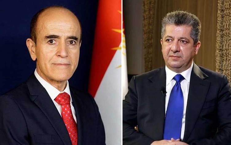 مەسرور بارزانی بە تەلەفۆن پەیوەندی بە وەزیری پێشمەرگەوە دەکات