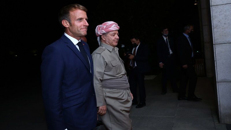 سەرۆک بارزانى و ئیمانوێل ماکرۆن پەیوەندییەکى تەلەفۆنیان ئەنجام دا